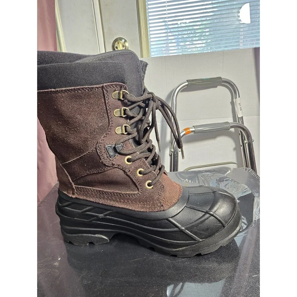 Kamik Mens Winter Boots Size 7 Brown And Black